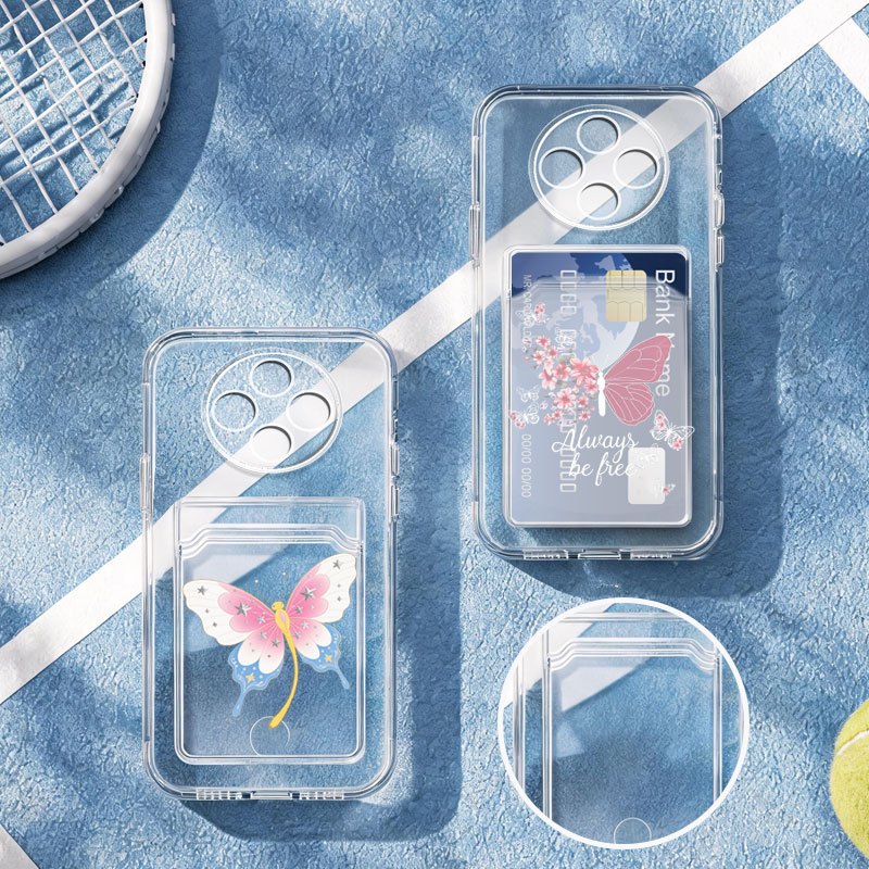 YBDเคสโทรศัพท์สําหรับRedmi 14C A4 5G A3 Pro Xiaomi POCO C75 POCO M7 5G Elegantสีชมพูผีเสื้อซิลิโคนกั