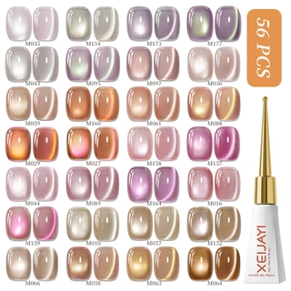 XEIJAYI 10ml-สไตล์ใหม่ 56 สีCat Eye Gelยาทาเล็บ,Nudeแชมเปญสีชมพูสีม่วงสีฟ้าหลายสีตัวเลือก,เหมาะสําหรับเล็บDIY