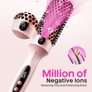 Wavytalk Thermal Brushes แปรงวงกลมร้อน 1.5 นิ้ว | เทคโนโลยีไอออนลบ[การตั้งค่าความร้อน 5 ระดับ] เครื่องม้วนผมแปรงร้อนแรงดันสากล
