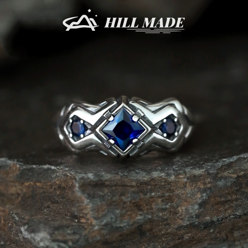 แหวนป้าย Lone Star Sapphire - ไทยปรับ Minimalist HMR123