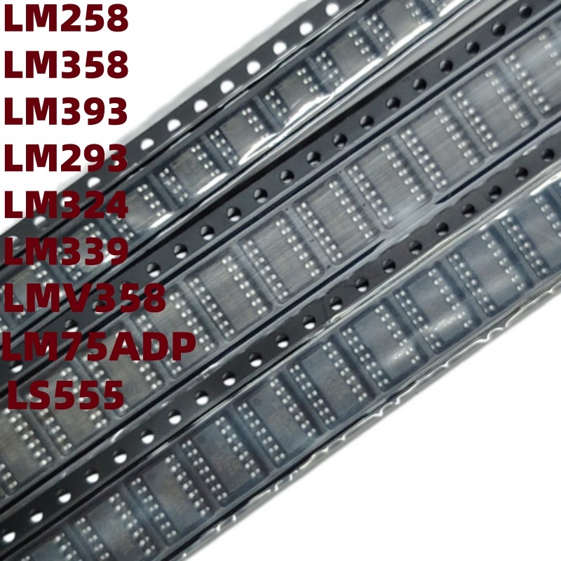 20 ชิ้น LM358 LM258 LMV358 LM324 Op Amp LM393 LM339 LM293 แรงดันไฟฟ้า Comparator NE555 จับเวลา LM75ADP อุณหภูมิเซนเซอร์ SOP-8 SMD ชิป IC