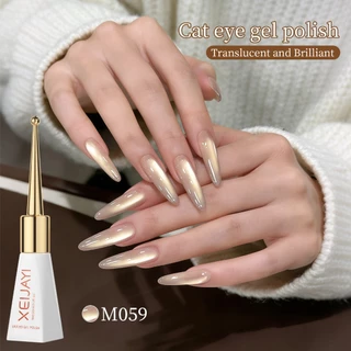 XEIJAYI 10ml-Nude Apricot Golden Cats Eye Gel ยาทาเล็บประกายยาวนาน เหมาะสําหรับทุกสีผิว