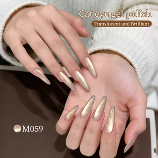 XEIJAYI 10ml-Nude Apricot Golden Cats Eye Gel ยาทาเล็บประกายยาวนาน เหมาะสําหรับทุกสีผิว