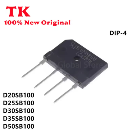 5PCS D20SB100 D25SB100 D30SB100 D35SB100 D50SB100 DIP-4 Rectifier Bridge Pile100% คุณภาพ, ในสต็อก
