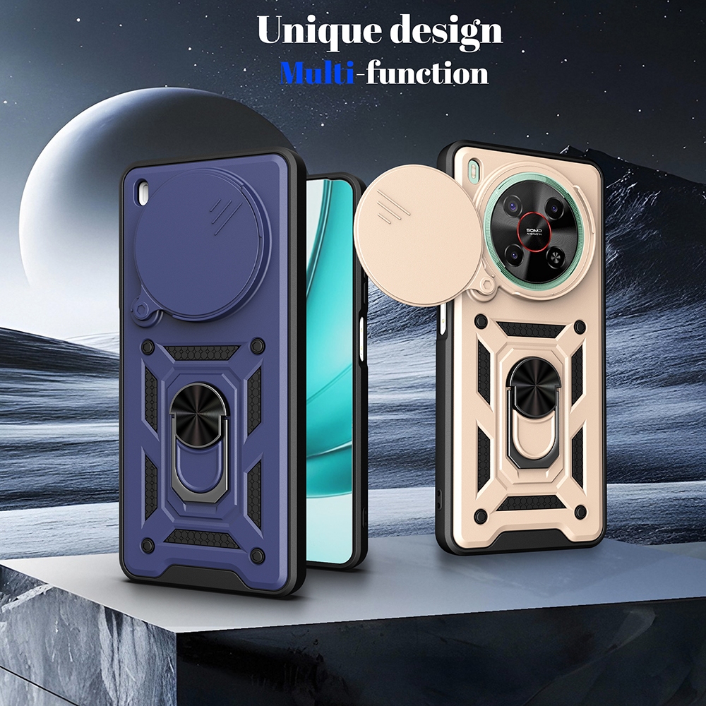 ปลอกสําหรับ ZTE nubia V70 Max V70Max 4G Z2467 เคสโทรศัพท์สไลด์กล้องรถแม่เหล็กผู้ถือแหวนซิลิโคนอ่อนนุ