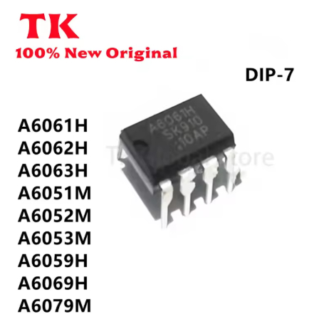 5PCS A6051M A6052M A6053M A6079M A6059H A6061H A6062H A6063H A6069H DIP-7 ในสต็อกคุณภาพ 100%
