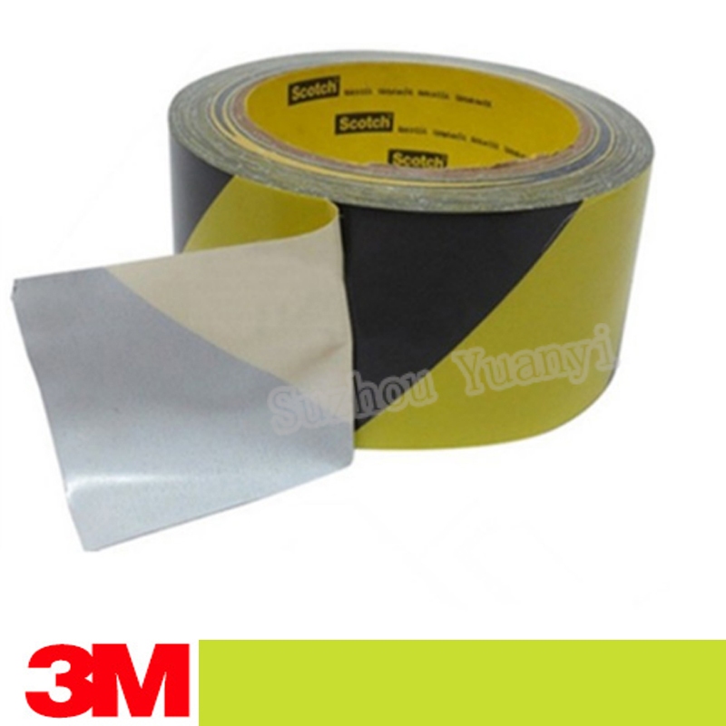 3M 5702 เทปเตือน PVC เทปนิรภัยสีเหลืองและสีดํา เทปไวนิลลายทาง
