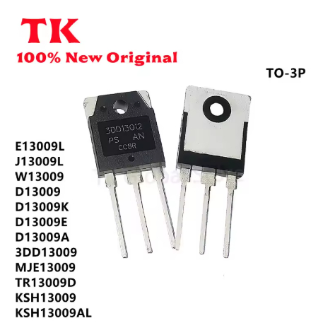 5 ชิ้น 3DD13009 D13009 D13009A D13009E D13009K E13009L J13009L TR13009D W13009 MJE13009 TO-3P ชิป IC