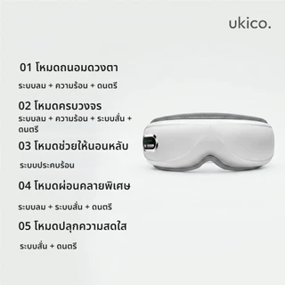 🔥UKICO เครื่องนวดตาอัจฉริยะ ปิดเพลงได้ (Silent Mode) ระบบอุ่น 45°C บลูทูธ แว่นนวดตา ลดตาล้า ไมเกรน ช่วยให้นอนหลับ ประกัน 3 ปี