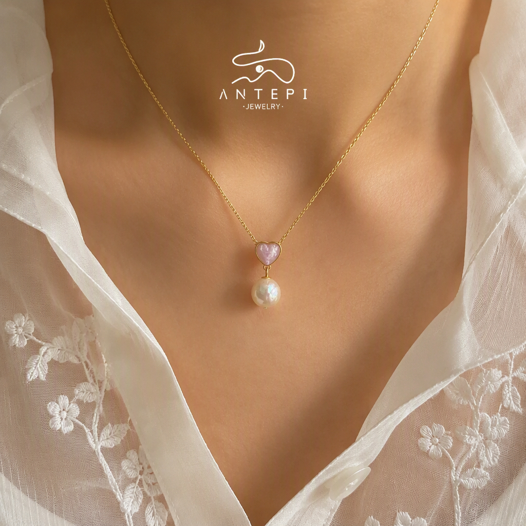 สร้อยคอไข่มุก ATP 18k พร้อมจี้หัวใจความรัก · สร้อยคอกันน้ำสำหรับผู้หญิง
