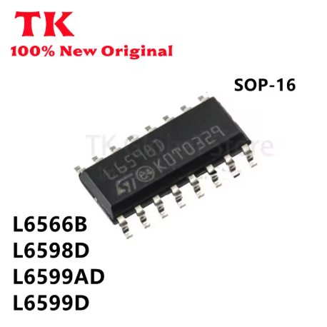 5PCS ใหม่ original L6566B L6598D L6599AD L6599D 6566 6598 6599 SOP16 power maning ชิป SMD ในสต็อก 10