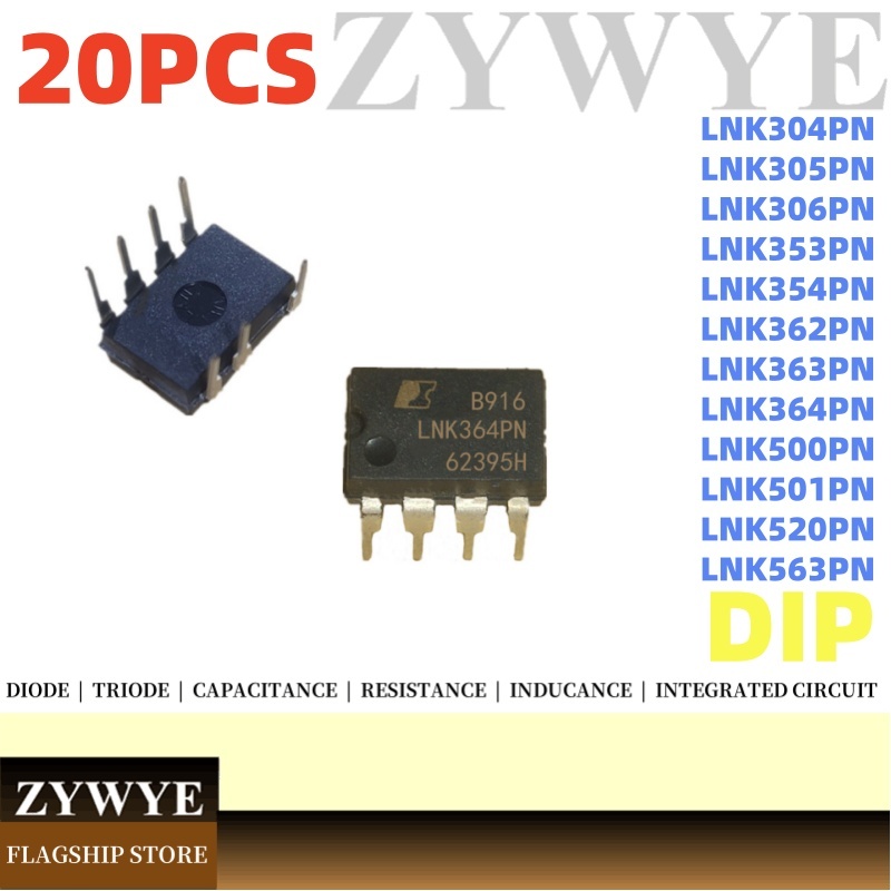 10PCS ยี่ห้อใหม่ LNK364PN DIP-7 Straight Plug Power Management Chip LNK364PG LNK364 LNK304PN LNK305P