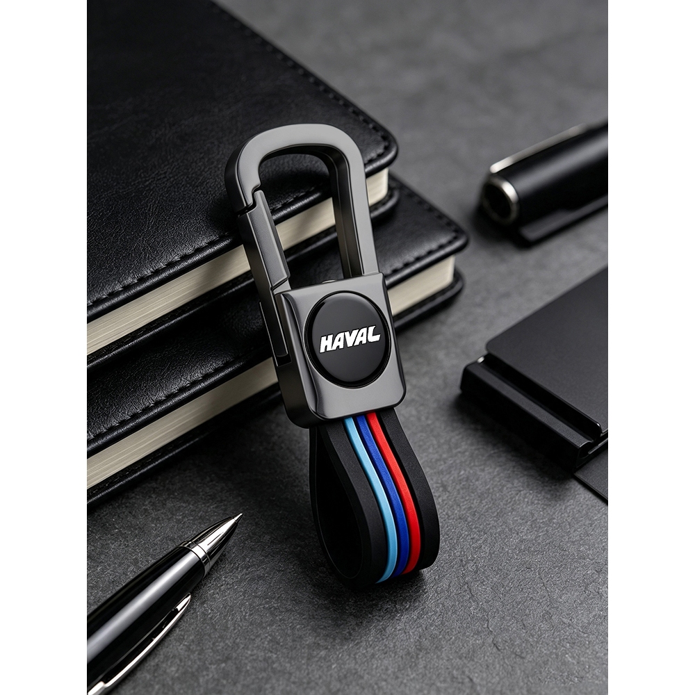 Sporty Tri-Color Alloy และพวงกุญแจรถยาง fit สําหรับ Haval H1 H2 H6 H7 H9 Jolion Dargo