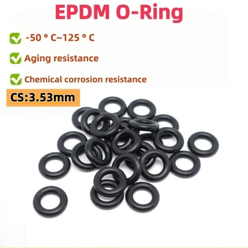 EPDM ลวดยาง EPDM เส้นผ่านศูนย์กลาง 3.53 มม. โอริงเส้นผ่านศูนย์กลางภายใน 5.94-278.99 มม.