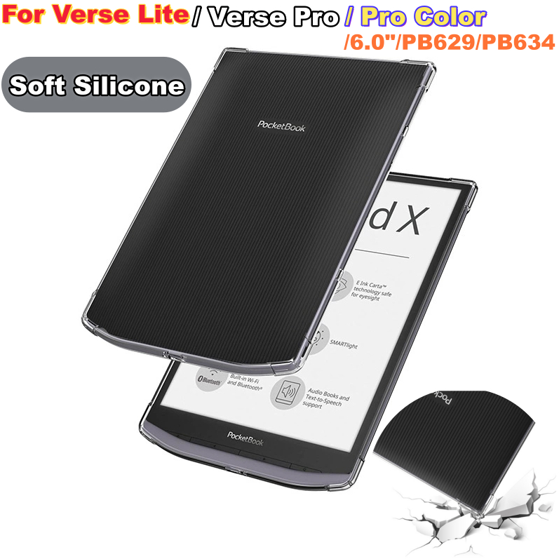 สําหรับ PocketBook Verse Lite Pro สีกรณี PB619 PB634K3 PB634 PB629 6 นิ้ว 2026 EBook ซิลิโคนนุ่มกันก