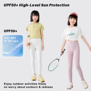 เลกกิ้งเอวสูงสำหรับผู้หญิง อายุมากกว่า 50 ปี ผ้าไหมน้ำแข็ง กัน UV เหมาะสำหรับการยืดเส้นยืดสายและใส่วันสบาย