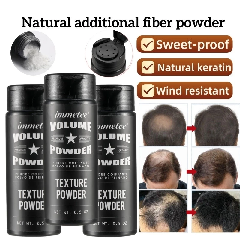 Immetee 14.15g ผม Thickener เคลือบผงผม Danger Growth Fiber Powder ชั่วคราวซ่อม Hairline ผงธรรมชาติเพิ่มเติมเส้นใยผง