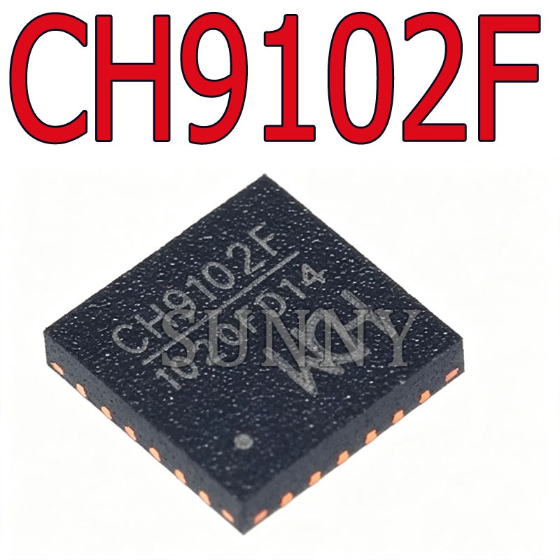 1 ~ 5 ชิ้นของแท้ CH9102F QFN-24 ชิปพอร์ต USB เป็น Serial