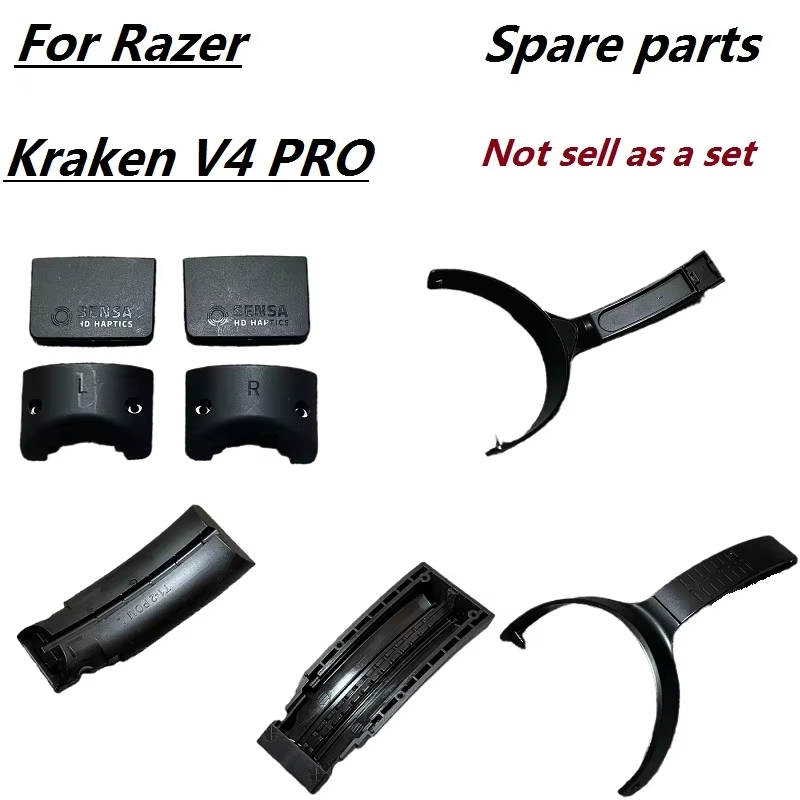 หัวเข็มขัดพลาสติกเดิมสําหรับชุดหูฟังสําหรับเล่นเกม Razer Kraken V4 PRO อะไหล่ซ่อมเปลี่ยนบานพับพลาสติ
