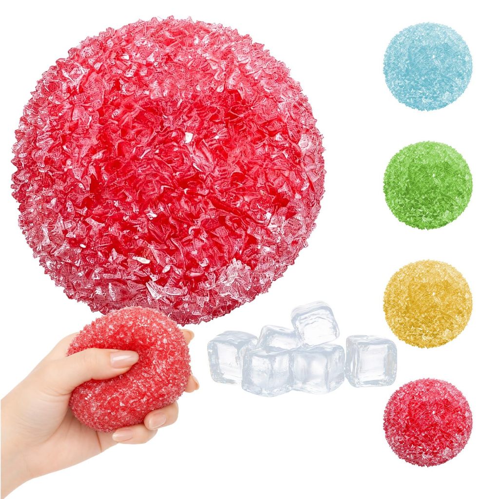 Crunchy Squishy Stress Ball, Waxberry moldable Crunchy Stress Ball,Ice Skin Fidget Sensory Toys, Satisifying Squishy Relaxing Fidget