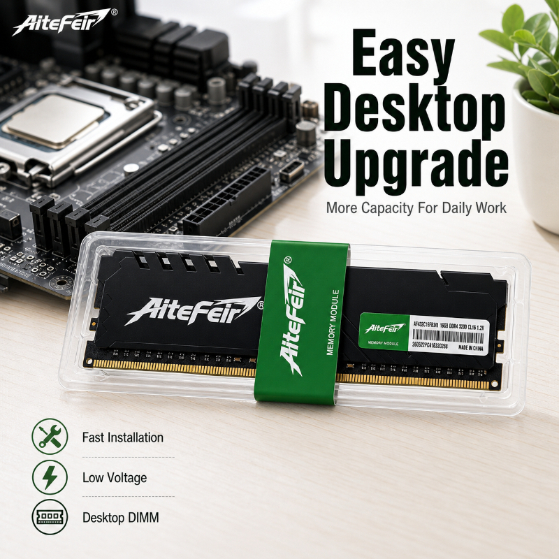 AiteFeir 4GB 8GB 16GB DDR4 SO-DIMM 3200MHz หน่วยความจําเดสก์ท็อป 1.5V RAM ประสิทธิภาพสูงสําหรับพีซีส