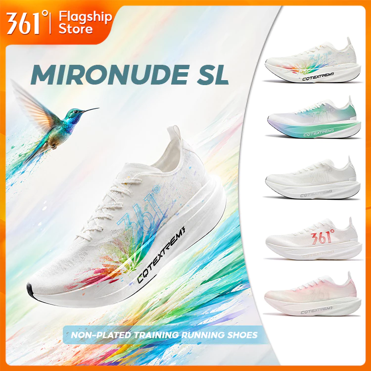 【361 Degrees】Mironude SL | สต็อกไทย ส่งไวทันที รองเท้าวิ่ง รองเท้ากีฬา รองเท้าฝึกซ้อม Running Shoes น้ำหนักเบา ลดแรงกระแทก ระบายอากาศ มาราธอน ไม่มีแผ่นคาร์บอน Unisex ผู้ชาย ผู้หญิง 672622220