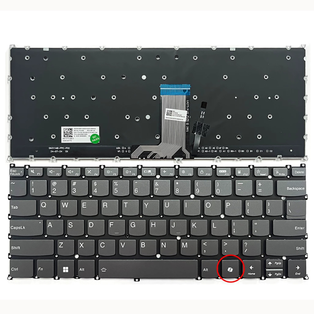 US สําหรับ Lenovo โยคะ 7 14ARP8 7 14IRL8 2023 โยคะ 7 2-in-1 14AHP9 โยคะ 7 2-in-1 14IML9 แป้นพิมพ์แล็