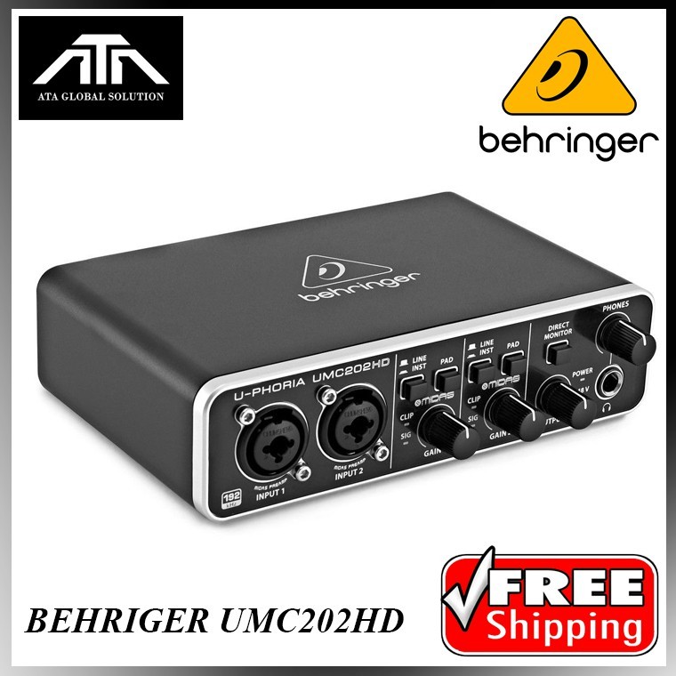 BEHRINGER U-PHORIA UMC202HD อินเทอร์เฟซเสียง USB
