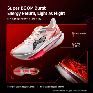 LI-NING Feidian 6 Challenger ARMW003 ผู้ชายแผ่นคาร์บอนรองเท้าวิ่งรองเท้าผ้าใบวิ่งมาราธอนพร้อมพลังงานกลับกันกระแทก Breathable ทนทานบนสําหรับการฝึกอบรมและการแข่งขัน