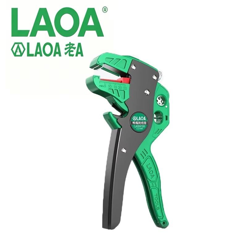 LAOA LA324124 Duckbill Wire Stripper อุตสาหกรรม Heavy Duty 4in1 0.2-4mm2 สาย Stripper สําหรับช่างไฟฟ