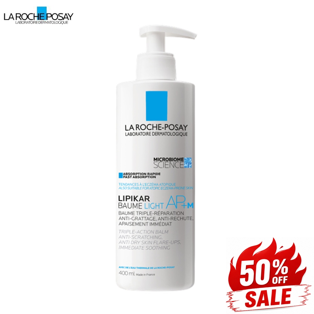 La Roche Posay Lipikar Baume Light Ap+M 400ml ลาโรช โพเซย์ บาล์มบำรุงผิวหน้า และผิวกาย เนื้อบางเบา