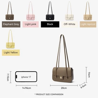 【8.5ใหม่】BOSTANTEN Preppy Elle Bag กระเป๋าสะพายข้างผู้หญิง หนัง PU กระเป๋าสะพายไหล่ น้ำหนักเบา หลายช่อง วินเทจ เรียบหรู Work