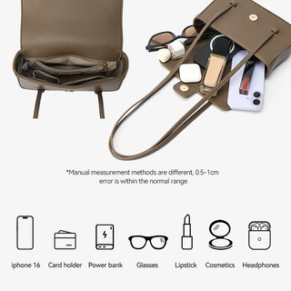 【8.5ใหม่】BOSTANTEN Preppy Elle Bag กระเป๋าสะพายข้างผู้หญิง หนัง PU กระเป๋าสะพายไหล่ น้ำหนักเบา หลายช่อง วินเทจ เรียบหรู Work