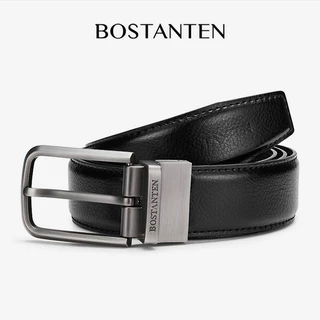 BOSTANTEN Classic เข็มขัดผู้ชาย หนังวัวแท้ หัวล็อกหมุนได้ ใส่ได้สองด้าน เหมาะเป็นของขวัญผู้ชาย พร้อมกล่อง