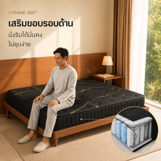 BlueWhite ที่นอนพ็อกเก็ตสปริง หนา 8นิ้ว ไม่ปวดหลัง 3.5/4/5/6ฟุต โรงแรม รับประกัน5ปี หมอนฟรี COD