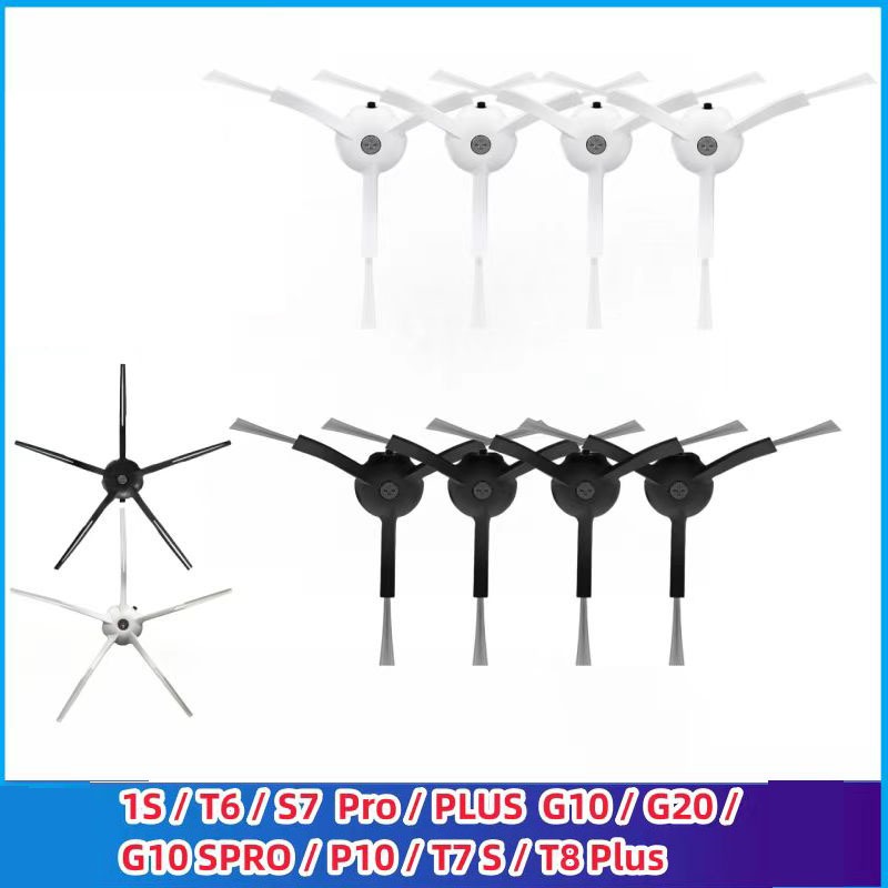 6PCS แปรงเปลี่ยนสําหรับ Roborock S8 Pro Ultra S7 Max Q7 Q8 Q5 MaxV S6 S5 S4 E5 E4 E3 E2 C1 หุ่นยนต์เ