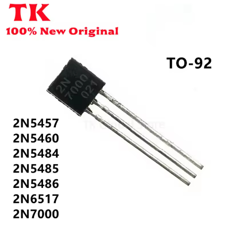 20PCS ใหม่ 2N5457 2N5460 2N5485 2N7000 2N54 2N5456 2N6517 TO-92 คุณภาพ 100% ในสต็อก