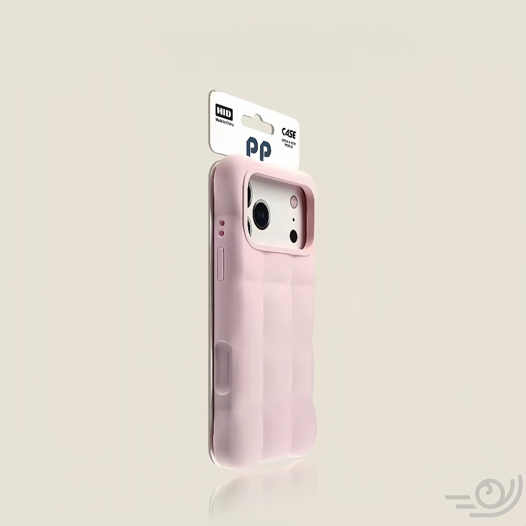 Cloud Shaped Puffer เคสโทรศัพท์น่ารักสําหรับ iPhone 18 17 16 15 Pro Max Choux Pastry ซิลิโคนอ่อนนุ่มกันกระแทกฝาครอบสีลูกกวาด