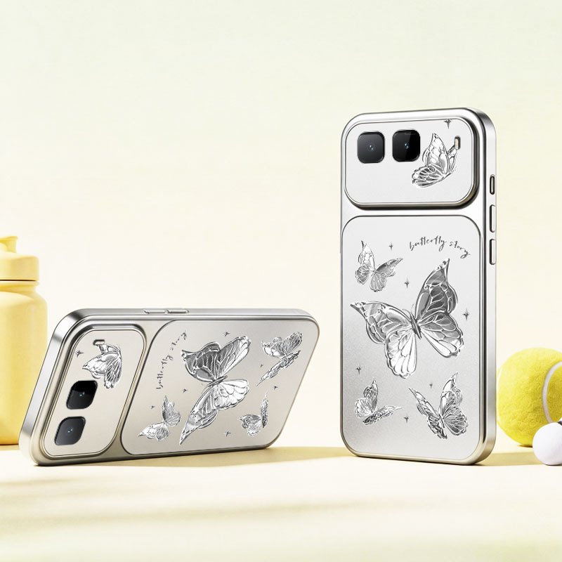 YBD เคสโทรศัพท์สําหรับ Infinix สมาร์ท 10 Plus Tecno Spark Slim KM7k X6725B X6725B_C ผีเสื้อเงินป้องก