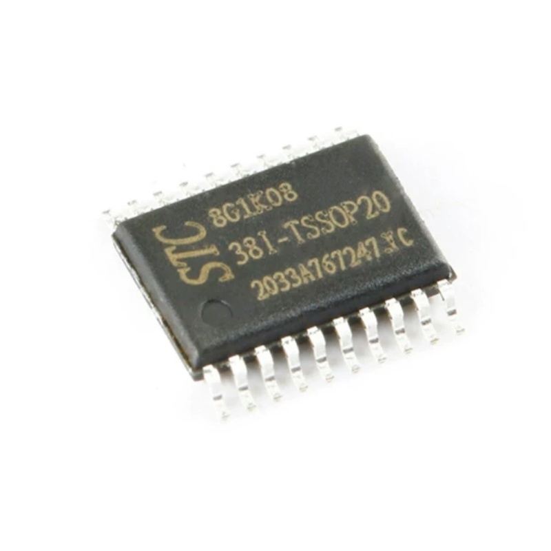 ชิปไมโครโฟน STC8G1K08-38I-TSSOP20 8051 ชิ้นส่วนแผงวงจร