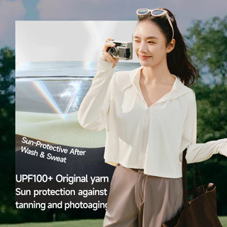 24 ship-Beneunder AL118, Sun Hoodie UV Jacket, UPF100+, ซักเครื่องได้, Full Coverage Hood & Face Mask & Hand, Ice-Silk Quick-Dry Stretch, Flattering Crop Jacket