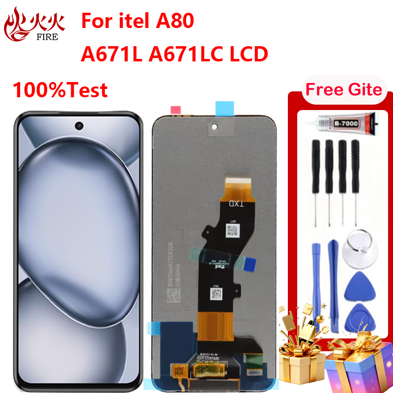 จอแสดงผล LCD สําหรับ itel A80 A671L A671LC Touch Screen Digitizer Assembly กรอบอะไหล่