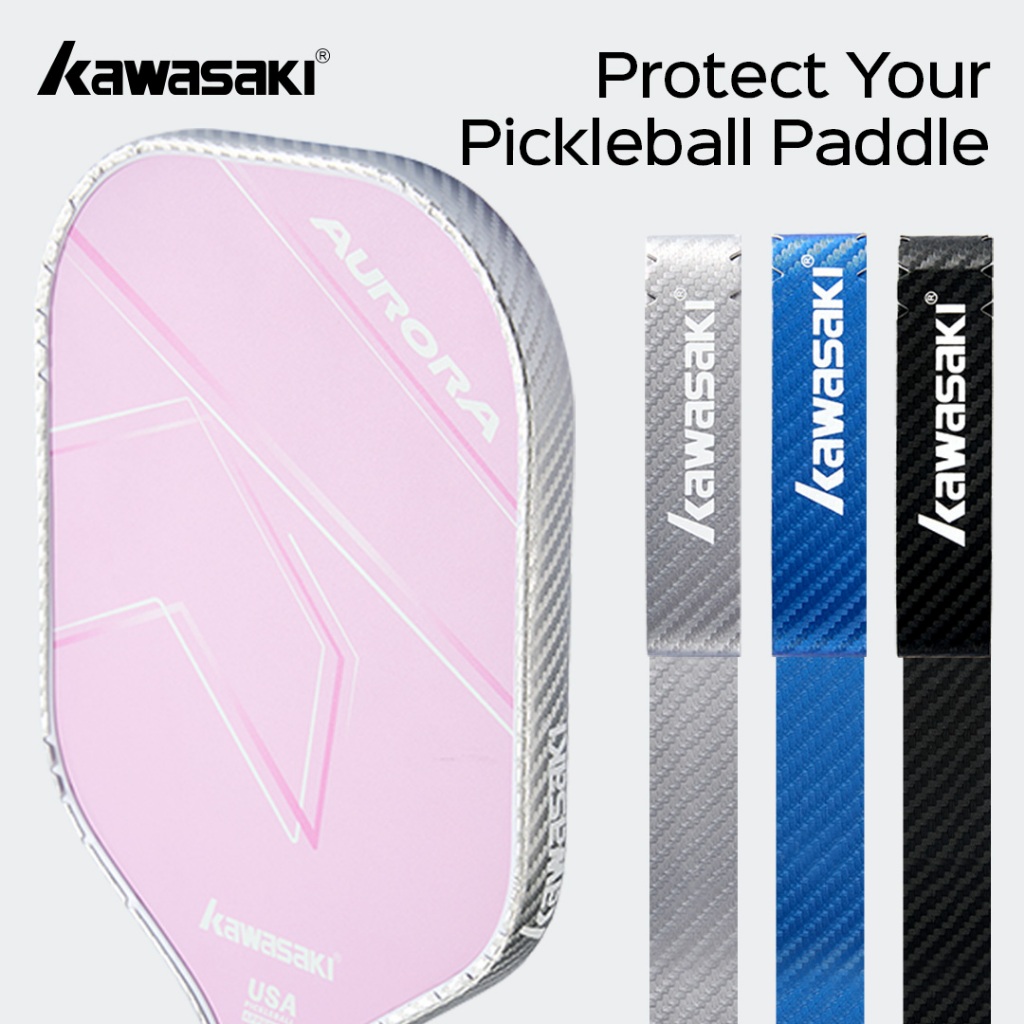 KAWASAKI คาวาซากิ Pickleball Racket Edge สติกเกอร์ 13/14/16 มม.PU Pickleball Racket กรอบเทปป้องกัน K4004-DPK01 ยืดหยุ่นสูง Fit Shock Absorption ทนทาน Tournament ใช้การฝึกอบรม