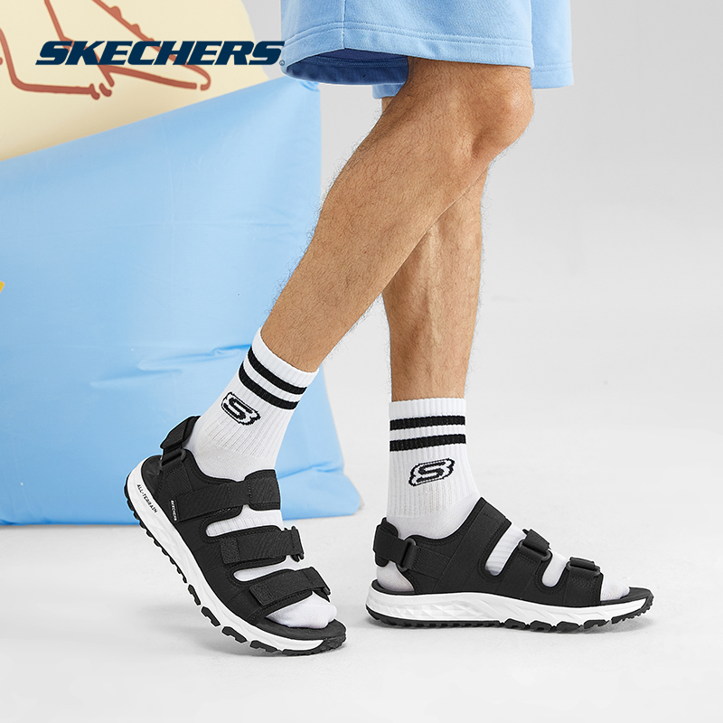 SkechersMen Outdoor Escape Plan Trail Sandals - 237586-BKW