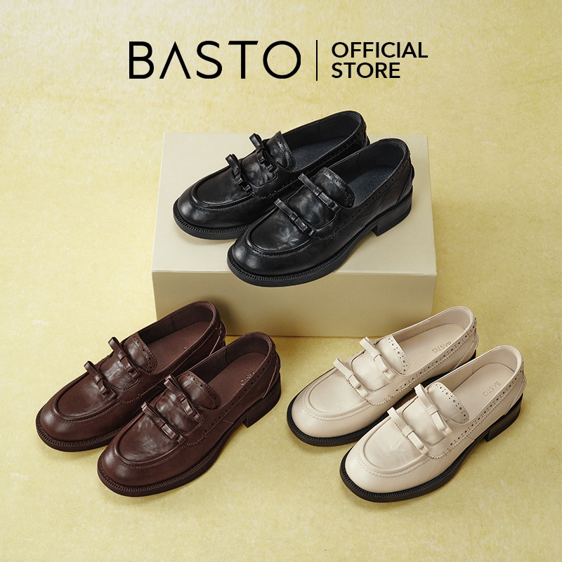 BASTO Women's Loafers Platform Shoes รองเท้า loafer รองเท้าส้นตึก T6461