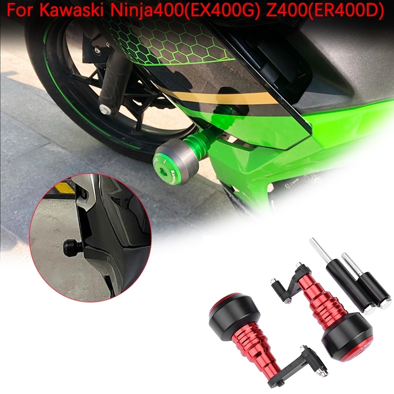 แถบเลื่อนกรอบ Crash Protector สําหรับ Kawasaki Ninja400 EX400G / Z400 ER400D, รถจักรยานยนต์ Anti-Col