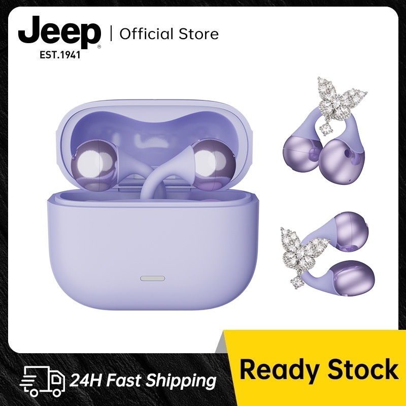 Jeep EC039 หูฟังบลูทูธแบบหนีบหู เสียงดี HIFI ใส่วิ่งฟังสบายหู ต่างหูแฟชั่น DIY หูฟังเปิดหู รับประกัน