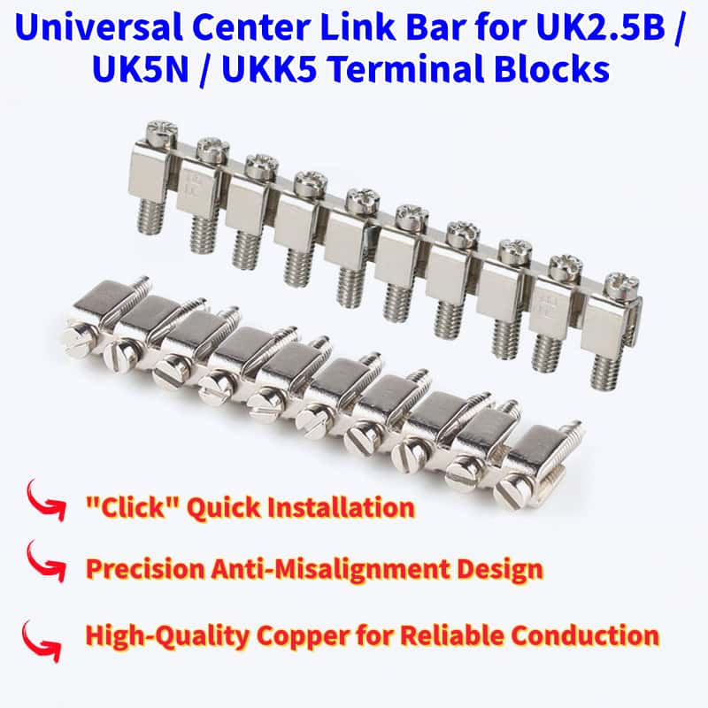 FBI10-6-10 Center Link Bar Jumper สําหรับ UK2.5B UK5N UKK5 Terminal Block,ทองแดงบริสุทธิ์สะพานสําหรั