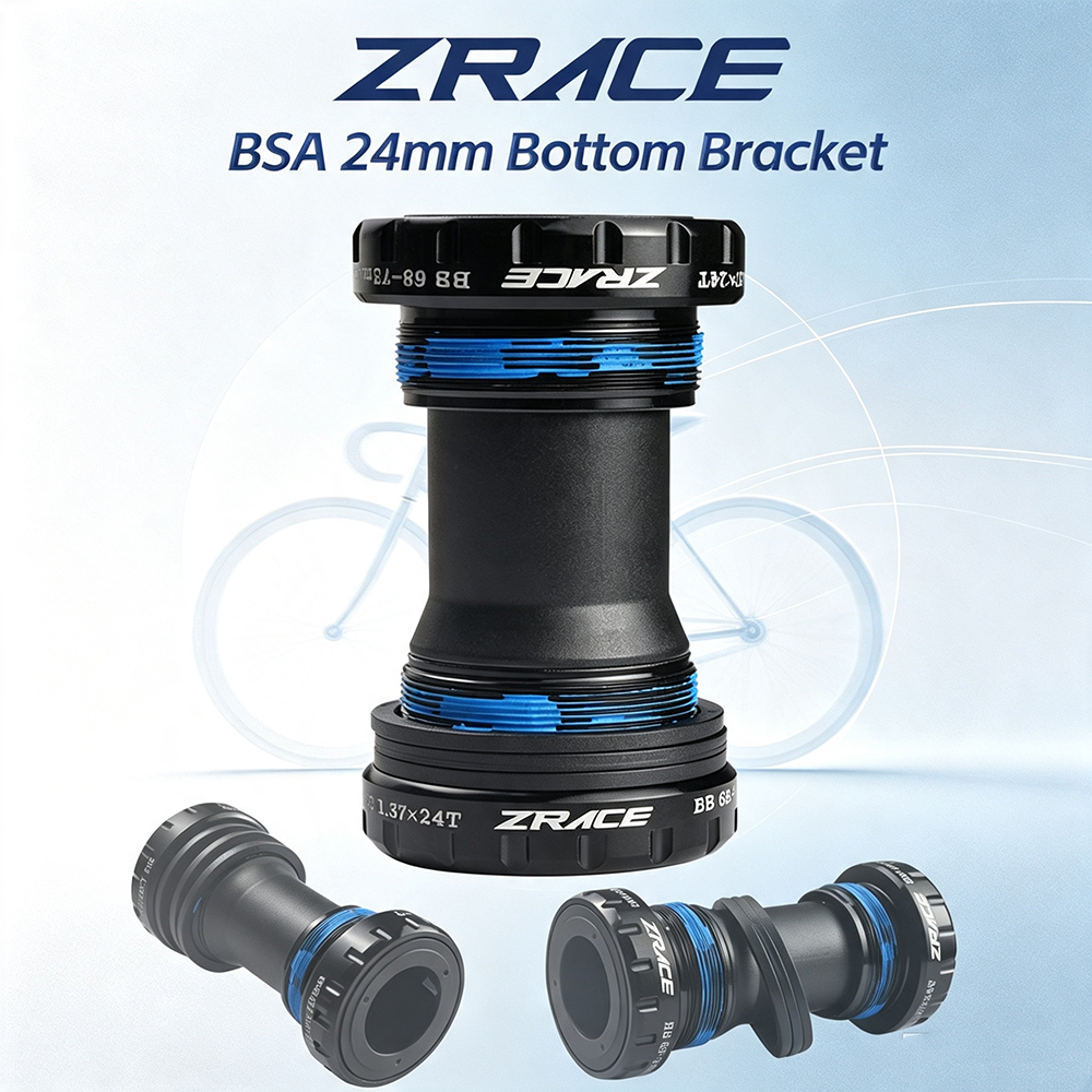 บอททอมแบริ่ง ZRACE BSA 24mm CNC | เปลี่ยนแทน BB51/BB52/BB70/BB83 | ใช้กับข้อเหวี่ยง SM 24mm ทุกรุ่น | อะลูมิเนียม เบา แข็งแรง