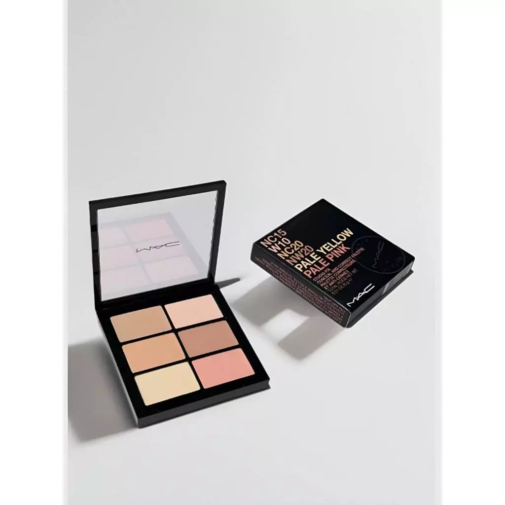 MAC Studio Fixปกปิดและแก้ไขPalette คอนซีลเลอร์ 4 เฉดสี corrector 2 เฉดสีเพื่อจับคู่สีผิวใดๆ